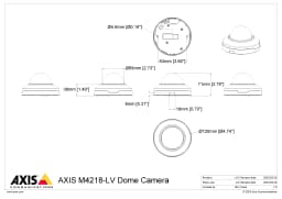 AXIS M4218-LV from Axis Communications - dimension diagram showing mounting measurements