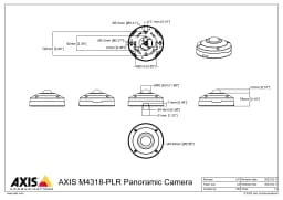 AXIS M4318-PLR from Axis Communications - dimension diagram showing mounting measurements (view 2)