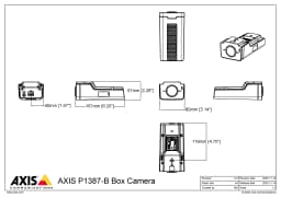 AXIS P1387-B from Axis Communications - dimension diagram showing mounting measurements (view 2)