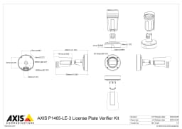 AXIS P1465-LE-3 from Axis Communications - dimension diagram showing mounting measurements
