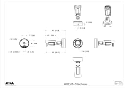 AXIS P1475-LE from Axis Communications - dimension diagram showing mounting measurements (view 4)