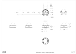 AXIS P3287-LV from Axis Communications - dimension diagram showing mounting measurements (view 4)