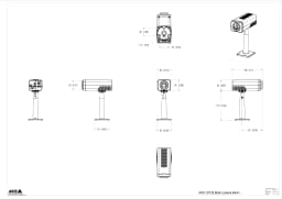AXIS Q1728 from Axis Communications - dimension diagram showing mounting measurements (view 4)