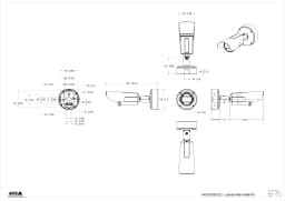 AXIS Q1800-LE-3 from Axis Communications - dimension diagram showing mounting measurements (view 2)
