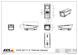 AXIS Q2111-E from Axis Communications - dimension diagram showing mounting measurements (view 3)