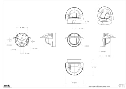 AXIS Q3546-LVE from Axis Communications - dimension diagram showing mounting measurements (view 4)