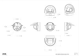 AXIS Q3546-LVE from Axis Communications - dimension diagram showing mounting measurements (view 5)