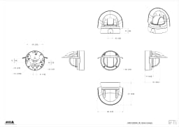 AXIS Q3558-LVE from Axis Communications - dimension diagram showing mounting measurements (view 4)