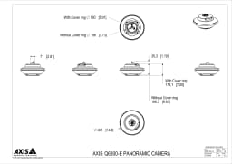 AXIS Q6300-E from Axis Communications - dimension diagram showing mounting measurements (view 3)
