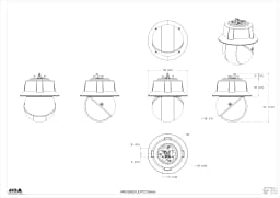 AXIS Q6325-LE from Axis Communications - dimension diagram showing mounting measurements (view 5)