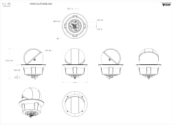 AXIS Q6355-LE from Axis Communications - dimension diagram showing mounting measurements (view 3)