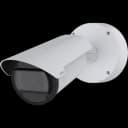 Bullet Camera in white, mounted on a wall with visible lens and IR illumination from Axis Communications