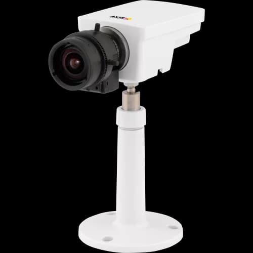 IP Camera AXIS M1114 has varifocal DC-iris lens and multiple H.264 streams. The camera is viewed from it´s left. from AXIS COMMUNICATIONS