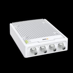 AXIS M7104 from AXIS COMMUNICATIONS - Video encoder from right angle with lights on