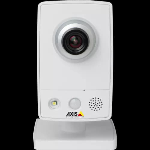 IP Camera AXIS M1033-W has multiple H.264 streams and microphone and speaker. The camera is viewed from it´s front. from AXIS COMMUNICATIONS