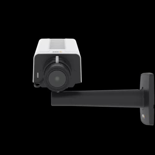 AXIS P1378 from AXIS COMMUNICATIONS - IP Camera has Electronic image stabilization. The camera is viewed from its front.
