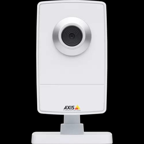 AXIS M1011-W from AXIS COMMUNICATIONS - wireless camera with small and functional design, progressive scan and easy installation. Shown from front.
