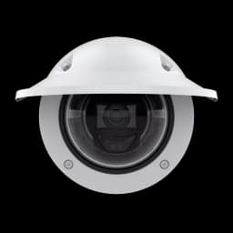 AXIS P3265-LVE from AXIS COMMUNICATIONS - Dome Camera with weathershield mounted on wall from front