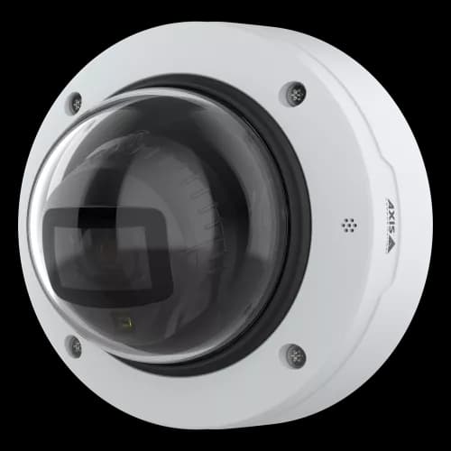 AXIS P3285-LV from AXIS COMMUNICATIONS - Dome Camera viewed from its left angle.